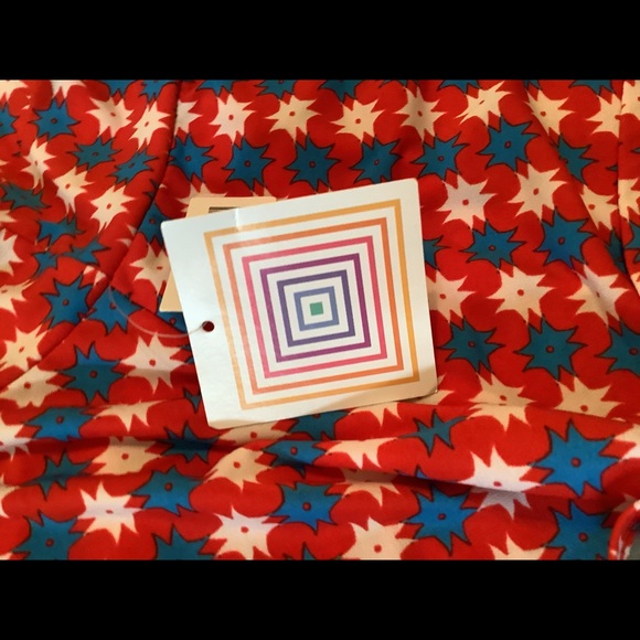 Lularoe girls skirt NWT Azure size 12 red white blue stretchy hang dry.❤️ - Picture 5 of 11